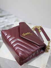 YSL LouLou Shoulder Bag Red Wine Bag 23x17x9cm - 5