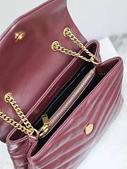 YSL LouLou Shoulder Bag Red Wine Bag 23x17x9cm - 4