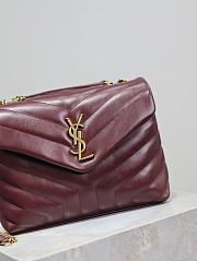 YSL LouLou Shoulder Bag Red Wine Bag 23x17x9cm - 3