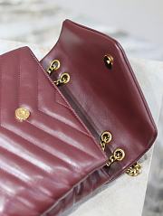 YSL LouLou Shoulder Bag Red Wine Bag 23x17x9cm - 2