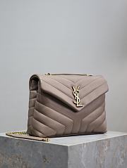 YSL Small Loulou Bag Nude Gold 23x17x9cm - 6