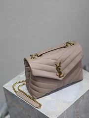 YSL Small Loulou Bag Nude Gold 23x17x9cm - 5