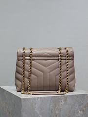 YSL Small Loulou Bag Nude Gold 23x17x9cm - 4