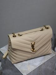 YSL Loulou Bag Beige Gold 31cm - 5