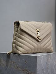 YSL Loulou Bag Beige Gold 31cm - 4