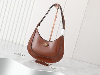 Tory Burch Robinson Spazzolato Brown Bag 27x20x7cm