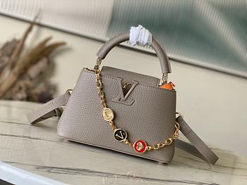 Louis Vuitton LV Capucines Grey 23.5x14x8cm