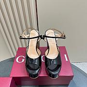 Gucci Platform Sandal Black Patent Heel 11cm - 3