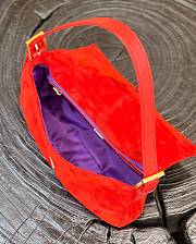 Fendi Baguette Bag Red Suede 27x15x6cm - 2