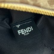 Fendi Fendigraphy Mini Beige FF Fabric Bag 20x13x7.5cm - 3