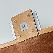 Fendi Baguette Chain Large Beige Leather Bag 38x21x7cm - 6