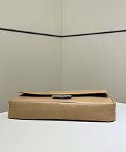 Fendi Baguette Chain Large Beige Leather Bag 38x21x7cm - 5