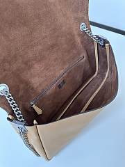 Fendi Baguette Chain Large Beige Leather Bag 38x21x7cm - 4