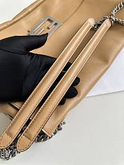 Fendi Baguette Chain Large Beige Leather Bag 38x21x7cm - 2