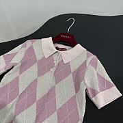Gucci Viscose Lamé Wool Polo Top - 5