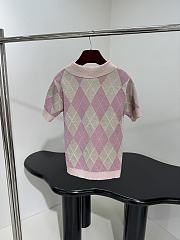 Gucci Viscose Lamé Wool Polo Top - 3