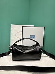 Prada Nappa Leather Shoulder Bag Black 24x11x11cm - 3