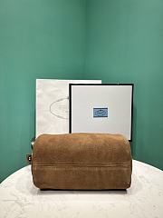 Prada Suede Brown Shoulder Bag 24x11x11cm - 3