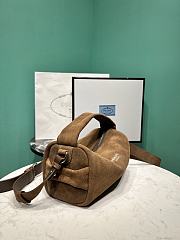 Prada Suede Brown Shoulder Bag 24x11x11cm - 2