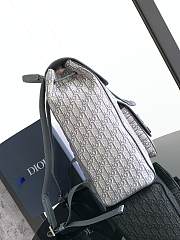 Dior Saddle Backpack With Flap Deep Gray 41x26.5x14.5cm - 5