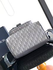Dior Saddle Backpack With Flap Deep Gray 41x26.5x14.5cm - 4