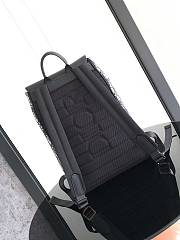 Dior Saddle Backpack With Flap Beige Black 41x26.5x14.5cm - 6