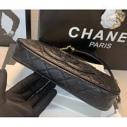 Chanel Caviar Timeless CC Pochette Black 25x14x5cm - 6