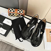 Chanel CC Patent Leather Loafers Black - 3