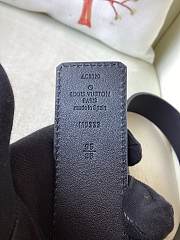 Louis Vuitton LV Black Belt Silver 4cm - 3