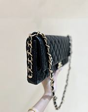 Chanel Flap Bag Clutch Black Lambskin Gold 38cm - 5
