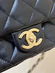 Chanel Flap Bag Clutch Black Lambskin Gold 38cm - 4