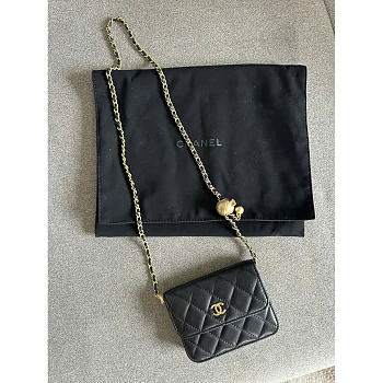 Chanel Wallet Chain Black Lambskin 12.5cm