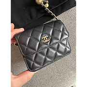 Chanel Wallet Chain Black Lambskin 12.5cm - 4