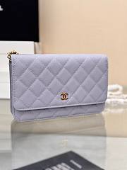 Chanel Wallet On Chain Woc Light Purple Caviar Gold 19cm - 6