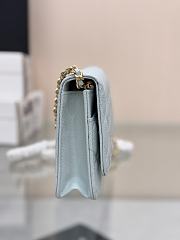 Chanel Wallet On Chain Woc Light Blue Caviar Gold 19cm - 3