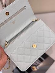 Chanel Wallet On Chain Woc Light Blue Caviar Gold 19cm - 2