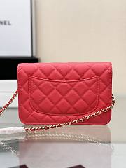 Chanel Wallet On Chain Woc Neon Pink Caviar Gold 19cm - 4