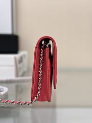 Chanel Wallet On Chain Woc Neon Pink Caviar Silver 19cm - 6