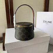 Celine Nina Minaudiere Lambskin Triomphe Canvas 13x9x13cm - 2