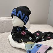 Chanel Multicolor Black Scarf 187x69cm - 5