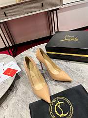 Christian Louboutin Kate Pumps Patent Beige 100mm  - 5