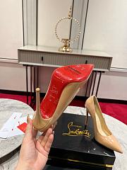 Christian Louboutin Kate Pumps Patent Beige 100mm  - 4