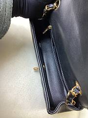 Chanel Flap Bag Black Chevron Lambskin Gold 20cm - 6