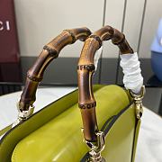 Gucci Mini Bamboo Top Handle Tote Bag Green 16x14x11.5cm - 5