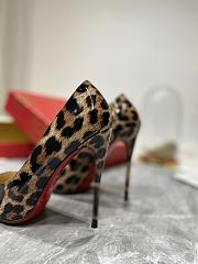 Christian Louboutin Kate Patent Beige Leopard Pump 10cm - 2