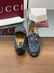 Gucci Horsebit Blue Denim Loafer - 5