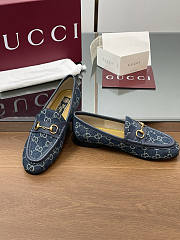 Gucci Horsebit Blue Denim Loafer - 3