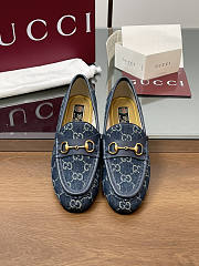 Gucci Horsebit Blue Denim Loafer - 2