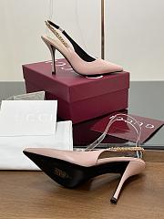 Gucci Signoria Slingback Pump Pink Leather Heel 10.5cm - 5