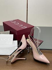Gucci Signoria Slingback Pump Pink Leather Heel 10.5cm - 4